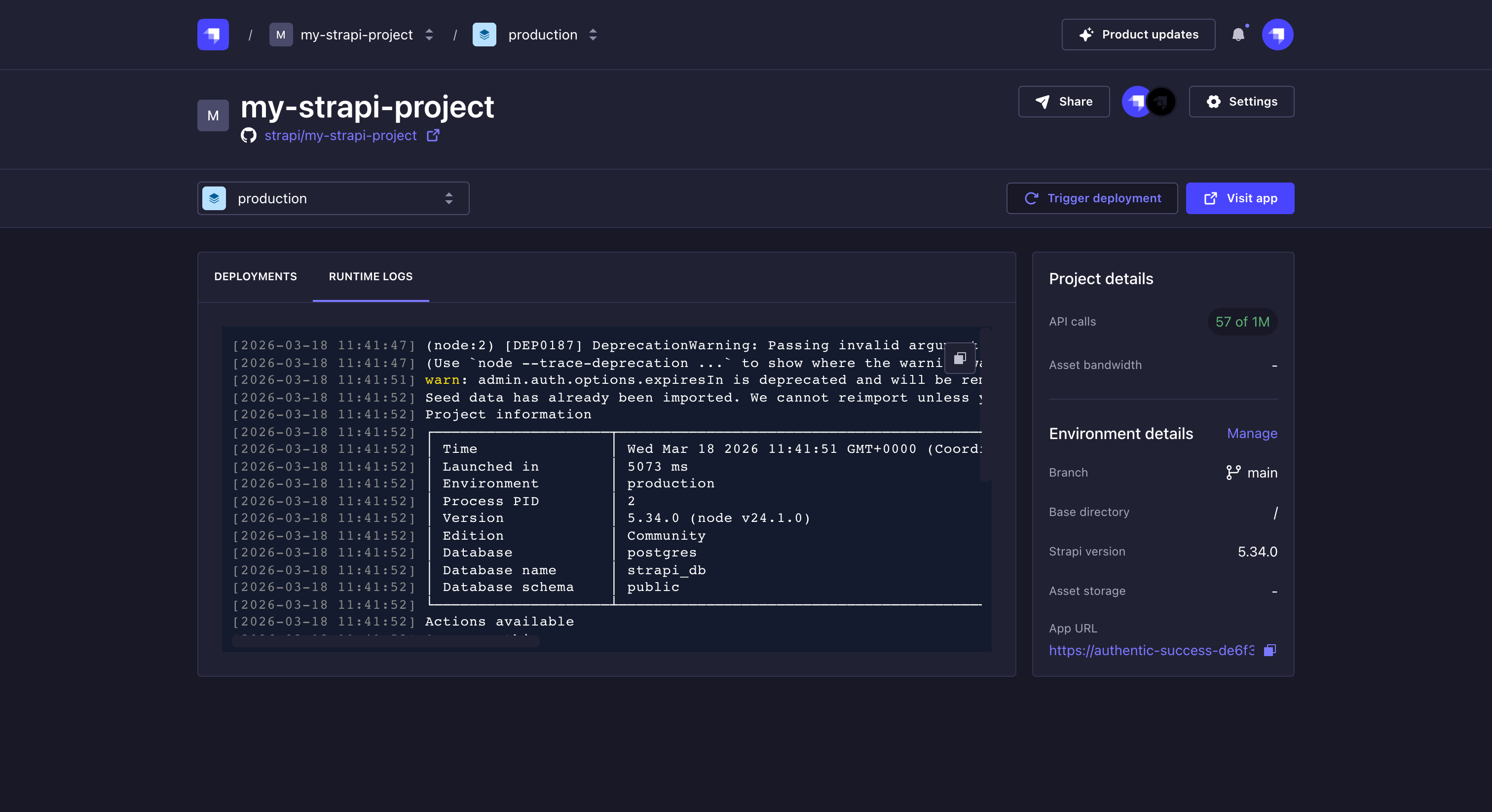 Runtime logs
